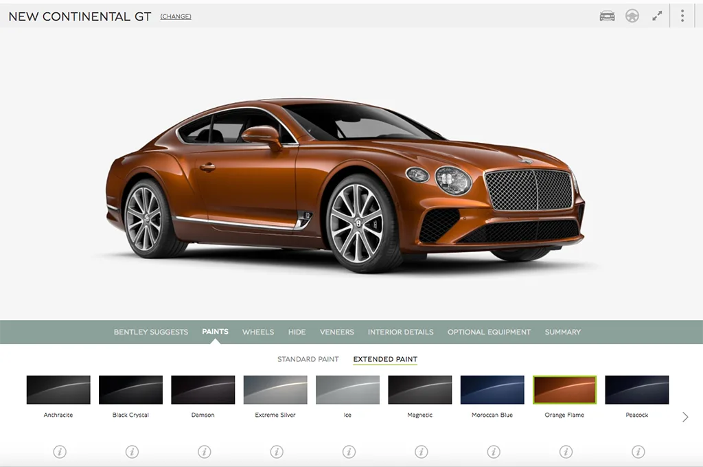 bentley configurator 